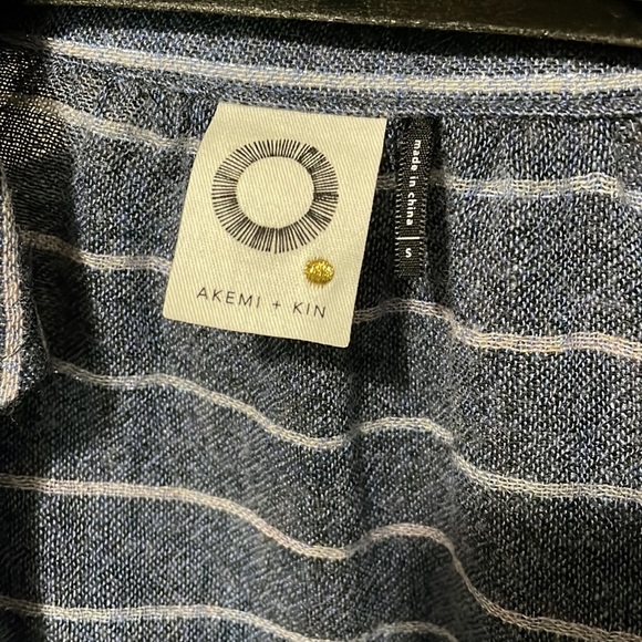 Anthropologie Akemi + Kim Strada Striped Shimmer Tunic - NWOT - Picture 6 of 9